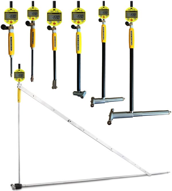Precision digital bore gauge with carbide tips